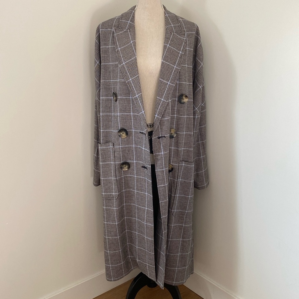 Zara houndstooth coat